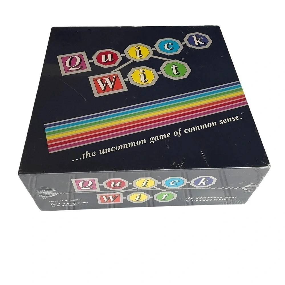 Vintage Quick Wit Board Game Common Sense Trivia Brand New Sealed 1987 family